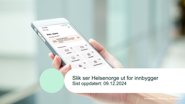 Slik Ser Helsenorge Ut For Innbygger - Norsk Helsenett